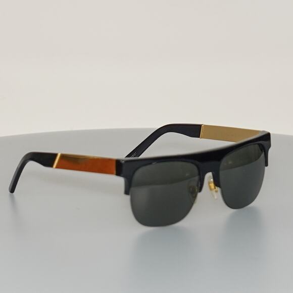 Retrosuperfuture Flat Top Andrea Francis Sunglasses BLK/GLD - Picture 3 of 7